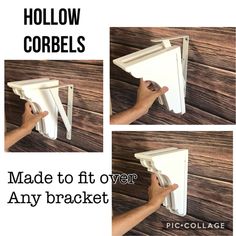 the instructions for how to make an easy diy bracket with brackets on each side