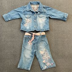 New- Pants Have Tag, Jacket Does Not Smoke/Pet Free Home Casual Denim Set With Long Sleeves, Casual Long Sleeve Denim Set, Spring Playtime Outerwear With Pockets, Cute Spring Sets With Pockets, Jeans Jacket, New Pant, Matching Sets, Jean Jacket, New Color