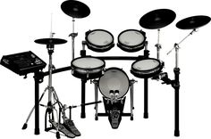 the electronic drum set is ready to play