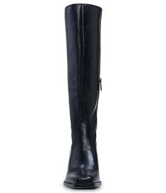 Vince Camuto Sangeti Leather Wide Calf Tall Boot | Dillard's Medium Width Leather Knee-high Boots, Leather Heeled Boots With Side Zipper And Round Toe, Leather Heeled Boots With Zipper Closure, Tall Leather High Shaft Heeled Boots, Leather Knee-high Boots With Zipper Closure For Fall, Business Leather Knee-high Boots With Leather Lining, Black Leather Boots With Zipper Closure, Leather Boots With Zipper Closure For Work, Fitted Leather Knee-high Boots With Zipper