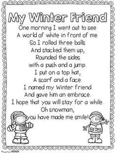 the poem for my winter friend