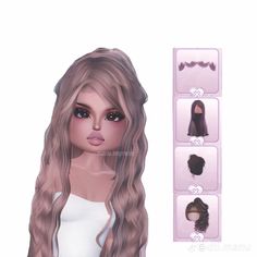 an image of a woman's hair and wigs for the simse game