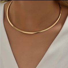 New, Never Worn Nordstrom 18kt Gold Plated Retro Vintage 80s 90s Style Classic Choker Layering Necklace Lobster Claw Clasp Chain Link Extender Neck Ring Choker See Photos For Measurements Boho Trendy Classy Bold Statement Simple Dainty Classic Festival Bohemian Layering Capsule Wardrobe Minimalist Basic Revolve, Mejuri, Local Eclectic, Family Gold Offers Always Welcome! Ships Same Or Next Day. Find Me On Insta @Baikley If You Want To Be Irl Friends New Nordstrom Revolve 18kt Gold Plated Choker S Rose Gold Chain Necklace, Nordstrom Jewelry, Iron Jewelry, Neck Ring, Bold Necklace, Versatile Jewelry, Estilo Punk, Gold Choker Necklace, Gold Choker