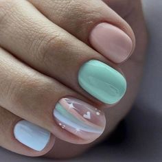 Subtle Rainbow Nails, Summer Nails 2023, Gelish Nails, Bride Nails, Nails 2023, Ideas Nails