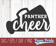 the panther cheer svg file is shown