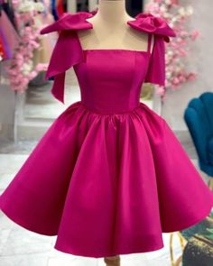 Style: 2657 Dresses Process Time: 14 to 20 days Customized :Yes Shipment Method: DHL,Fedex,Aramex Delivery Time: 3 to 7 Work Days Mini Satin Dress, Short Bow, Satin Sleeves, Dress Short Prom, Classy Short Dresses, Bow Straps, Short Satin, Mini Prom Dresses, Dinner Dress Classy