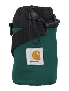 Canvas Groundworks Bottle-carrier By Carhartt Wip. Featuring: Drawstring Closure Adjustable And Removable Shoulder Strap Square Label Width: 10 cm Height: 18 cm Capacity: 1 Liter Composition: 100% cotton 'dearborn' canvas | Carhartt Groundworks Bottle-carrier in Chervil Black | SS24 Carhartt Bum Bag, Water Bottle Bag, Moncler Women, Carhartt Work In Progress, Bottle Carrier, Exercise Equipment, Metallic Bag, Bottle Bag, Mens Gloves