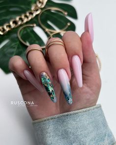 Stilleto Nails Designs, Summer Nail Colors, Fake Nails Long, Nails Now, Stiletto Nails Designs, Work Nails, Cute Summer Nails, Acrylic Nails Coffin Pink, Glass Nails