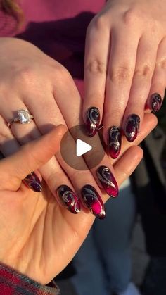 Ornamental Filigree, Structured Manicure, Gel Manicures, Eye Base, Liner Brush, Gold Chrome, Fall Nail Art, Hard Gel, Oval Nails