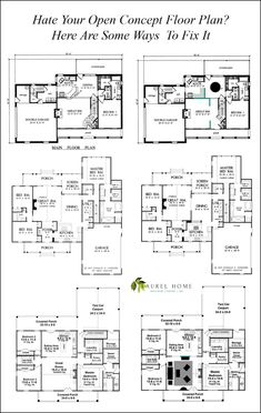 the floor plan for an open concept home with three levels and four rooms, including one bedroom