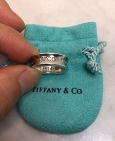 ad eBay - Find many great new & used options and get the best deals for Vintage TIFFANY & CO Sterling Silver 1837 Concave Band Ring Size 5.25 1997 at the best online prices at eBay! Free shipping for many products! Silver Tiffany Jewelry, Tifanny And Co Rings, Tiffany Stack, Tiffany And Co Rings, Tiffany And Co Ring, Tiffany Ring, Tiffany Co Rings, Tiffany Rings, Lace Ring