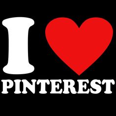 i love pinterest sticker on a black background