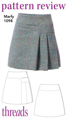 Pleated Skirt Design, Pleated Skirt Pattern Free, Pleat Skirt Pattern, Short Skirt Patterns Sewing, Short Pleated Skirt, Pleated Skirt Sewing Pattern, Pleated Mini Skirt Pattern, Skirt Design Pattern, Pleated Fitted Knee-length Skort