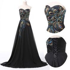 Tailor-Made 'Peacock' Dress £169.99 Available in any size! And colour! @ www.tailorwedding.com Masquerade Ball Gowns, Masquerade Ball Gown, Gothic Party, Vintage Bridesmaid Dresses, Gown Bridesmaid, Vintage Peacock, Parisienne Chic, Lady Like, Long Prom Gowns