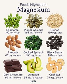 Magnesium may just be the Holy Grail of minerals. From workout recovery and sleep, to heart health and blood pressure regulation magnesium — plays a vital role in it all. But are you getting enough in your daily diet?⁠  Learn all about the benefits and whether you're getting enough on our blog.  #magnesium #relaxers #musclerelaxer #stressreliever #bodyrepair #mindbodyhealth #quinoa #pumpkinseeds #edamame #spinach #darkchocolate #migraines #insomnia Magnesium For Heart Health, Foods For Mental Health, Food For Heart Health, Food For Heart, Holistic Eating, Holistic Nutrition Recipes, Magnesium Foods, Foods High In Magnesium, Food As Medicine