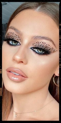 Makeup Looks Inspiration - Fashion Safari Eye Makeup, Safari Makeup Ideas, Cheetah Print Eye Makeup, Leopard Print Eye Makeup, Leopard Print Eyeshadow, Cheetah Print Eyeshadow, Animal Eye Makeup, Animal Eyeliner, Cheetah Eye Makeup