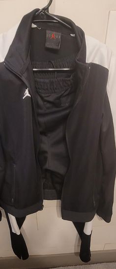 I Bought This Jacket New With Tags Last Basketball Season. Coaches Wore This Outfit To Away Games. We Only Word To The Games. I Bought Matching Pants. Jacket Has Two Zipper Pockets. Measurement Of Sleeves In Picture. If Both Jacket And Pants Are Purchased At Same Time, I Will Discount/ Refund Part Of Shipping. Thanks For Looking! Nike Sports Hooded Jacket With Double-lined Hood, Jordan Fleece, Jordan Jackets, Basketball Season, Matching Pants, The Games, Jordans For Men, Nike Jordan, Zipper Pocket