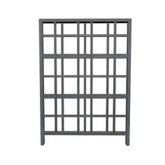 a metal grid is shown against a white background and has no shadow on the wall