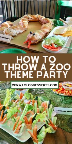 Zoo Theme Party, Animal Party Food, Zoo Theme Birthday, Dinner Desserts, Zoo Theme, Zoo Birthday