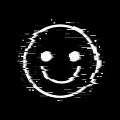 a black and white photo with a smiley face in the center, surrounded by lines