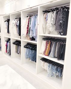 an instagram page with clothes displayed on shelves