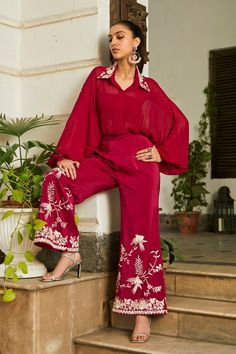 Festive Semi-stitched Sharara With Unstitched Blouse, Semi-stitched Embroidered Sharara For Festive Season, Georgette Coord Set Western, Festive Floral Print Semi-stitched Sharara, Cord Sets Embroided, Coord Set, Brocade Dresses, Diy Resin Art, Boutique Design