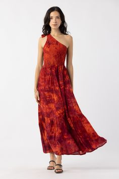 Feel and look like a goddess in the Lila Maxi Dress. The Lila Maxi features a smocked bodice that is tied into a gorgeous one shoulder silhouette, allowing for an adjustable fit. Pair this floor length, tiered maxi dress with your favorite sandals and hat for an island-inspired look that’s ready for adventure. Details: 100% Rayon Hand wash cold & Lay flat to dry Features: Unlined, Self tie one shoulder strap, Elastic waistband for adjustable fit, Floor length tiered skirt Ruffled Mini Skirt, Split Legs, Wild Adventures, A Goddess, Boutique Homes, Deep Neckline, Tiered Maxi Dress, Tier Skirt, Modern Retro