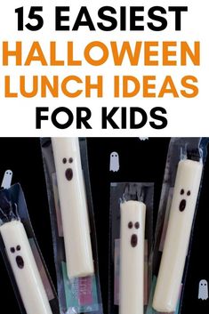 these easy halloween lunch ideas are perfect for kids to make and have fun on the table