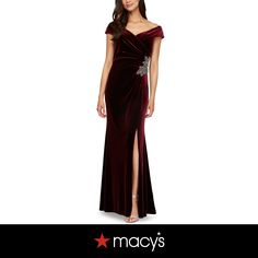 in stock Petite Gowns, Mother Of The Groom Dress, Evening Dress Collection, Velvet Gown, Alex Evenings, Elegant Dresses Long, Review Dresses, Wine Colored, Formal Gowns