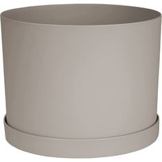 a large gray pot is shown on a white background