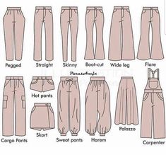 the different types of pants for women