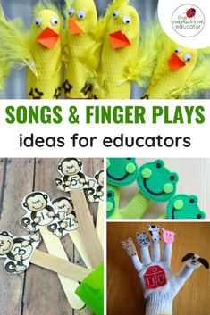 some crafts and activities for kids to do with the teacher's school supplies, including finger