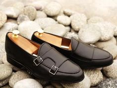 Shoes Size: US 7.5 Mens Casual Leather Shoes, Mens Black Dress Shoes, Black Shoes Men, Brogues Men, Monk Strap Shoes, Formal Loafers, Leather Loafer Shoes, Casual Leather Shoes, Handmade Leather Shoes