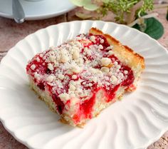 a piece of cake sitting on top of a white plate