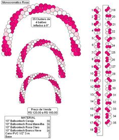 the number of balloons in different colors and sizes are shown on this page, with each balloon