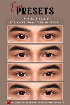 an image of different types of eyes for males to see in the next few minutes