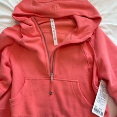 Size Xs/Small Lululemon Oversized 1/2 Zip Scuba Hoodie - Sold Out Online (Put On We Made Too Much And Will Be Discontinued) - Brand New With Tags Attached - Super Sought After Color! - No Flaws, Smoke Free Home Guaranteed Message Me For Any Questions Or For More Info! Lululemon Pink Peony Scuba, Scuba Half Zip Lululemon Pink, Lululemon Scuba Half Zip Pink, Lululemon Stuff, Lulu Fits, Lulu Outfits, Dream Items