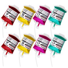 six multicolored ink cartridges for epson printers