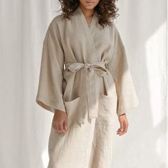 Organic Cotton & Linen Robe Is New With Tags. I Use My Linen Robe As A Beach Coverup! It’s Super Lightweight, Comfortable, And Gets Softer With Each Wash! I Have 2 Available. They’re Both S/M & Nwts. Light Tan Lightweight Belt Tie 2 Pockets 24” Wide 42” Long Certified Organic Cotton Made In Green By Oeko-Tex # White Lace Kimono, Monogram Robes, Bridesmaid Robes Floral, Kimono Style Tops, Sequin Kimono, Lace Bridal Robe, Linen Robe, Sheer Robe, Satin Kimono