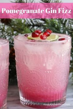 pomegranate gin fizz cocktail recipe