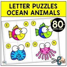 an ocean animal themed letter puzzles game