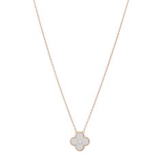 This is an authentic VAN CLEEF & ARPELS 18K Rose Gold Diamond Mother of Pearl Vintage Alhambra Pendant Necklace. The necklace is crafted of18 karat rosegold and features a clover motif set withwhite mother of pearl and a single round brilliant cut diamond weighing approximately .05 carats. PLEASE NOTE: This piece has a clasp that is no longer in production. Contemporary Alhambra pieces have the Maison Van Cleef and Arpels logo on them. The logo is absent due to age and the iterative jewelry desi Vintage Alhambra Pendant, Alhambra Pendant, Authentic Vans, Pearl Vintage, Van Cleef And Arpels, Van Cleef Arpels, Van Cleef, Rose Gold Diamonds, Round Brilliant Cut Diamond