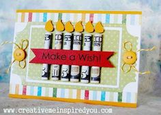 a handmade card with markers on it that says make a wish