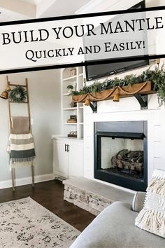 a living room filled with furniture and a fire place in front of a tv mounted on the wall