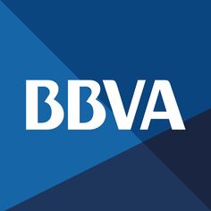 the bbva logo on a blue background