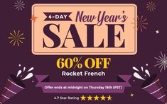 the new year's sale is up and ready to be bought at rocket french