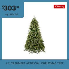 a christmas tree is shown with the price for it