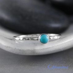 Dainty Silver Turquoise Pinky Ring | Moonkist Designs Turquoise Minimalist Jewelry For Anniversary, Minimalist Turquoise Jewelry For Anniversary, Stackable Turquoise Round Jewelry, Minimalist Sterling Silver Turquoise Promise Ring, Round Turquoise Birthstone Promise Ring, Turquoise Stackable Dainty Jewelry, Minimalist Everyday Turquoise Rings, Minimalist Turquoise Ring For Everyday, Minimalist Turquoise Round Jewelry