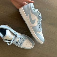 Light Blue Jordan’s. Size Woman 11.5. Excellent Condition!!!!! Literally Worn Once. Ice Blue. Shoes Light Blue, Cute Jordans, Jordans Shoes, Blue Quince, Air Jordan 1s, Nike Fashion Shoes, Blue Jordans, Blue Air, Jordan Shoes Retro