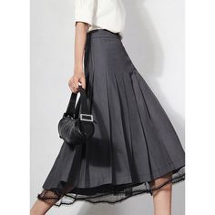 Brand Name: LizakoshtMaterial: PolyesterElasticity: Non StrechFabric Type: BroadclothWaistline: empirePattern Type: SolidFit Type: Regulai FitSilhouette: A-LINEDresses Length: Mid-CalfDecoration: Laceis_customized: NoPattern: Solid ColorWaist Type: High WaistColor Classification: GraySkirt-type: Pleated SkirtSkirt Length: Midi DressPopular element/process: FoldMaterial Composition: Polyester (Polyester) 30% Others 70% Short Graduation Dresses, Mini Prom Dresses, Prom Dresses With Pockets, Grey Lace, Mini Dress Fashion, Ruffles Fashion, Aesthetic Women, Mini Dress Casual, Midi Skirts